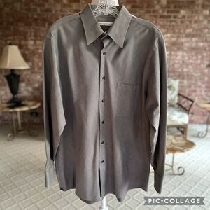Geoffrey Beene Shirt Men’s Wrinkle Free Grey L
